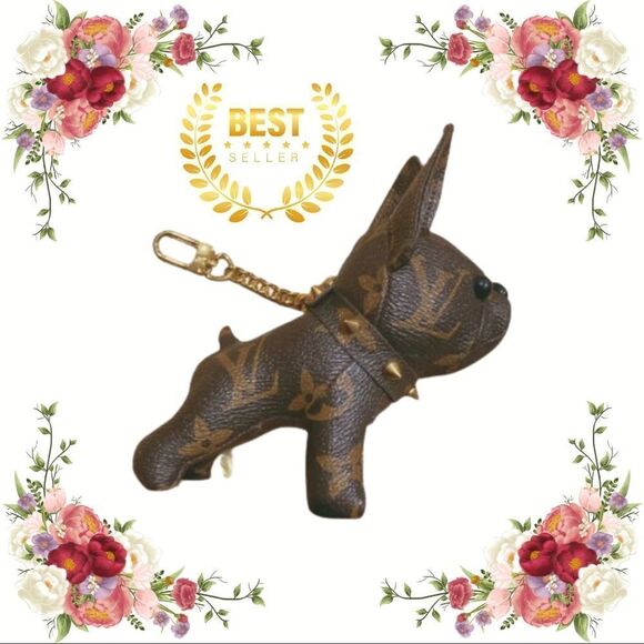 Louis Vuitton Other - COPY - NEW LV Brown Bull Dog bag charm & keychain. NWOT